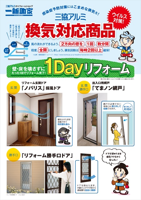 換気対応商品のご案内